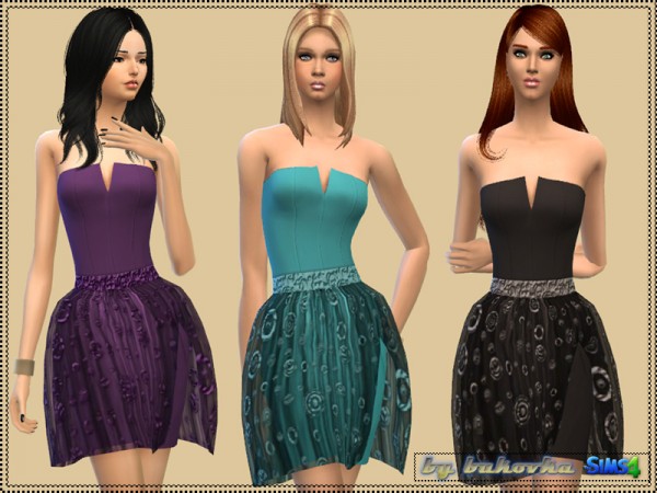  The Sims Resource: Corset Dress Circle by Bukovka