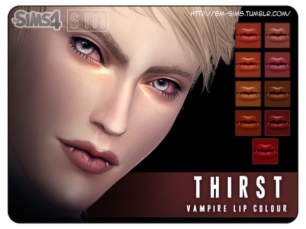  The Sims Resource: Thirst    Vampire Lip Colour by Screaming Mustard