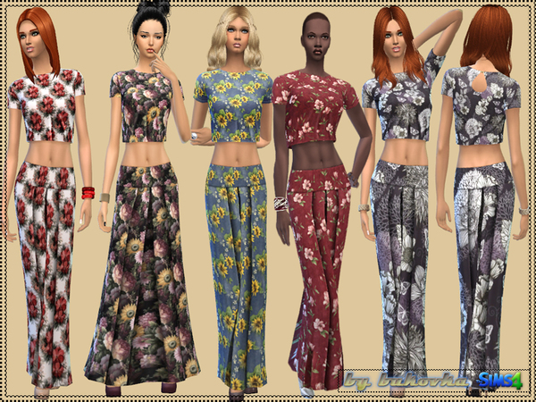  The Sims Resource: Set Floral Print by Bukovka