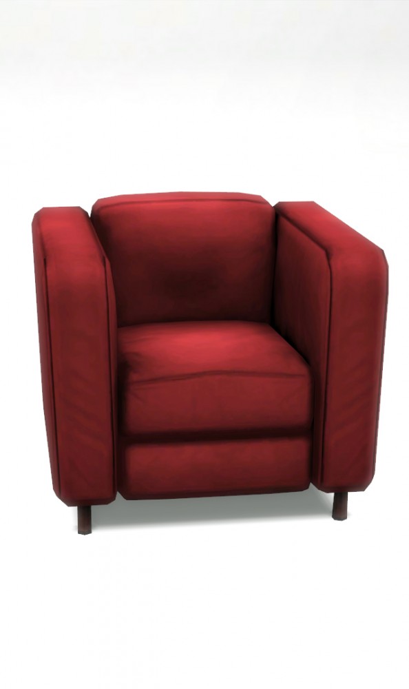  Mod The Sims: Swank Living Room Chair converted from TS3 by edwardianed