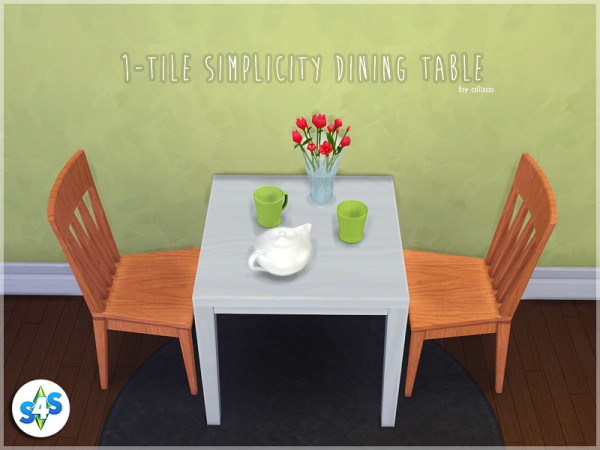  Allisas Simming Adventures: 1 tile Simplicity Dining Table