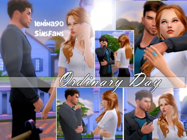  Sims Fans: Ordinary day poses by lenina 90