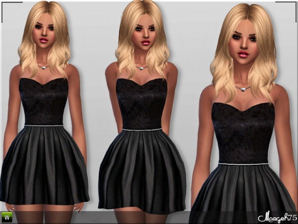  Sims 3 Addictions: Lace Satin Skater Dress by Margies Sims
