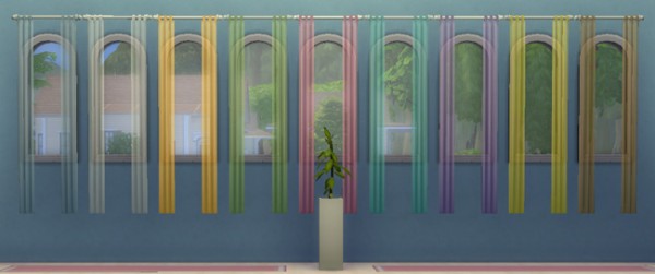  Blackys Sims 4 Zoo: Curtain MinLong2 transparent by mammut