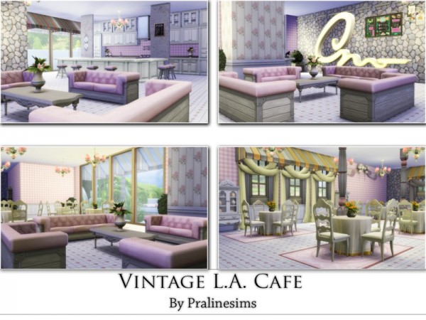  The Sims Resource: Vintage L.A. Cafe by Praline Sims