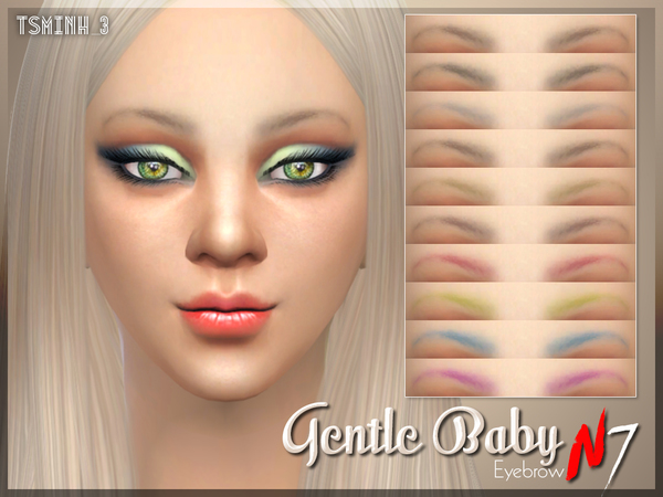  The Sims Resource: Gentle Baby Eyebrow by Tsminh 3