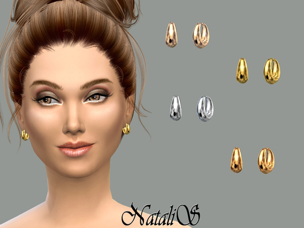  The Sims Resource: Small metal beads earrings by NataliS