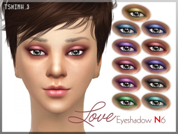  The Sims Resource: Love Eyeshadow by tsminh 3