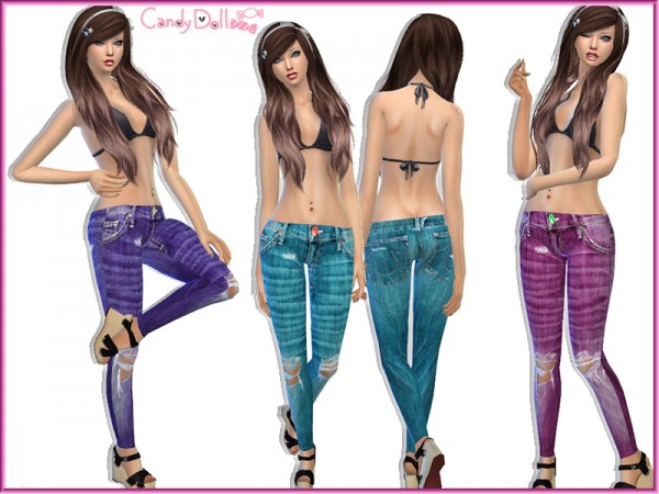  The Sims Resource: Candy Doll Skinny Jeans by DivaDelic06