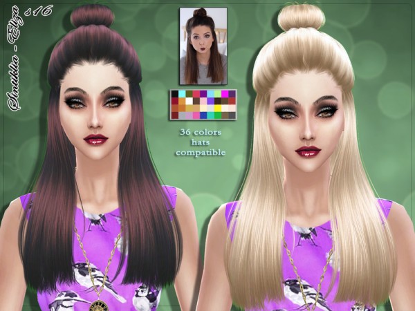  The Sims Resource: Sintiklia   Hair s16 Eliza