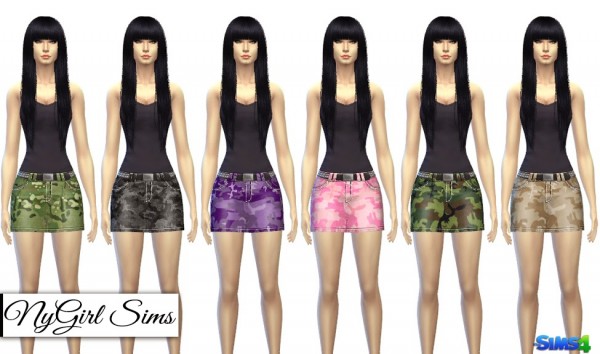  NY Girl Sims: Stitched and Studded denim mini dress