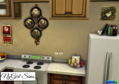  NY Girl Sims: Country Kitchen Rooster Decor