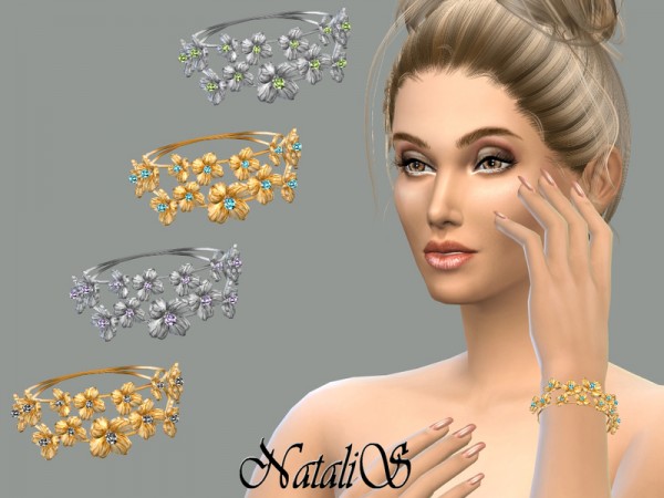  The Sims Resource: Hoop flower bracelet by NataliS