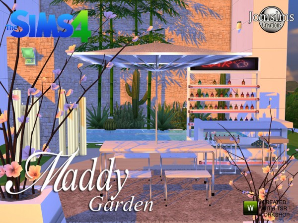  The Sims Resource: Maddy modern Garden set by jomsims