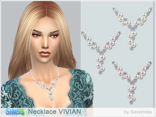  The Sims Resource: Necklace VIVIAN by Severinka