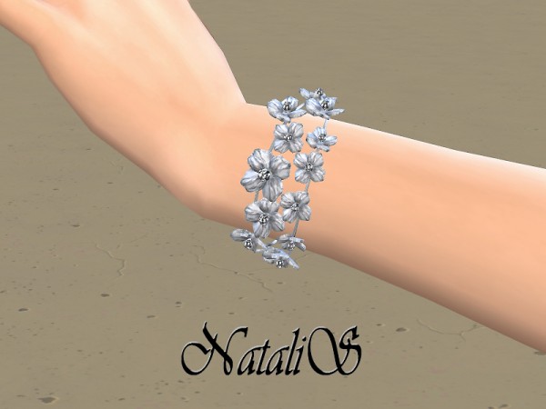 The Sims Resource: Hoop flower bracelet by NataliS