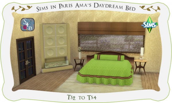  Sims 4 Designs: Amas Daydream Bed converted from TS2 to TS4