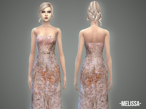  The Sims Resource: Melissa   gown dress by April