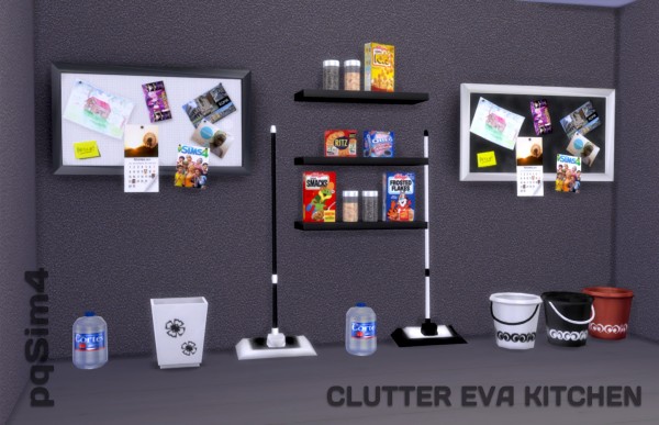  PQSims4: Clutter Eva Kitchen