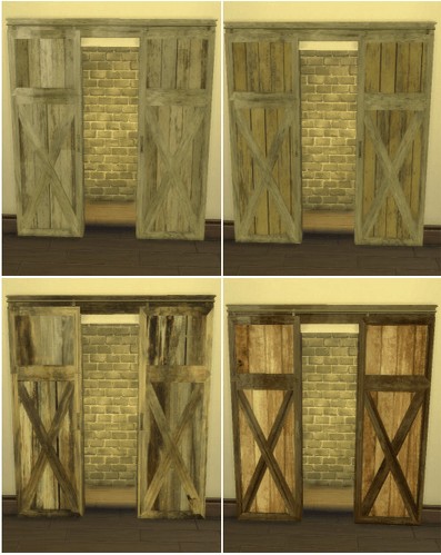  Lindseyx sims: Barn Doors converted from TS2 to TS 4