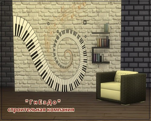  Sims 3 by Mulena: Wallpaper Black   white notes
