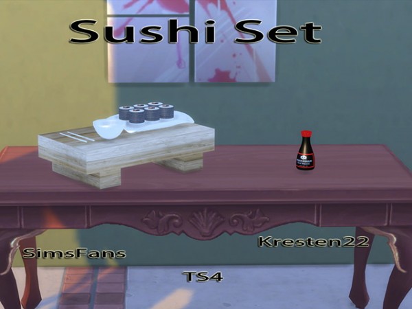  The Sims Resource: Sushi Set by Kresten22