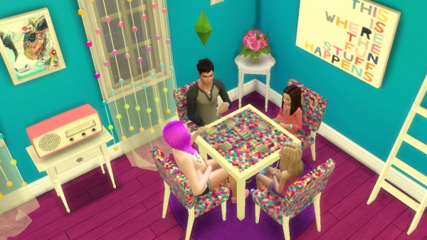  Sunshine & Roses Custom Content: Gaming Table Recolors+Matching Chairs