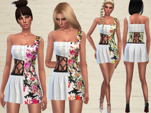  The Sims Resource: Floral Dress by Puresim