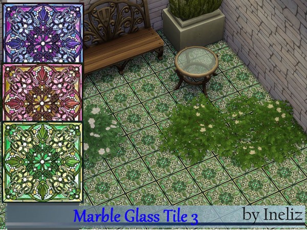  The Sims Resource: Marble Glass Tile 3 by Ineliz