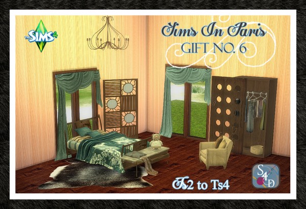  Sims 4 Designs: Sims in Paris Gift No.6 converted from TS2 to TS4