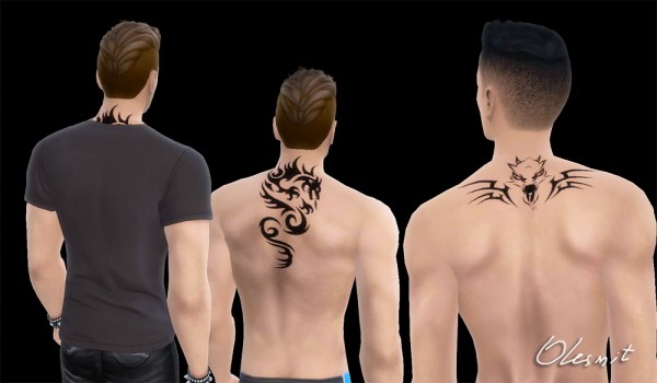  OleSims: Male tattoo Dragon on my back