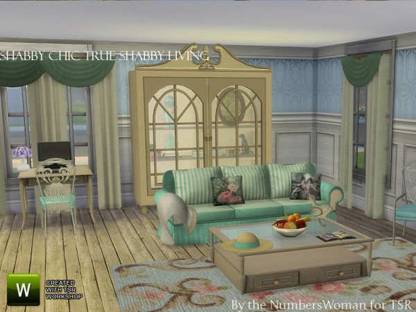  The Sims Resource: True Shabby Chic Living by The NumbersWoman