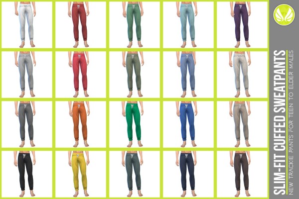  Simsational designs: Slim fit Cuffed Sweatpants