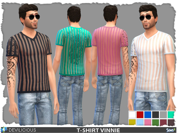  The Sims Resource: T Shirt Vinnie by Devilicious