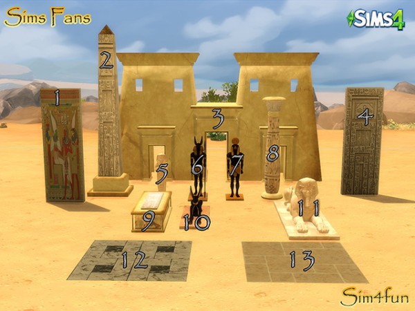 Sims Fans: Egyptian Stuff by Sim4Fun