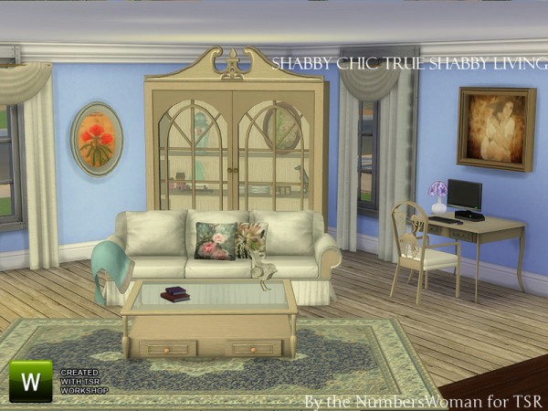  The Sims Resource: True Shabby Chic Living by The NumbersWoman