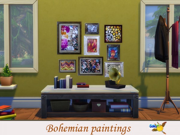  The Sims Resource: Bohemian paintings by Evi