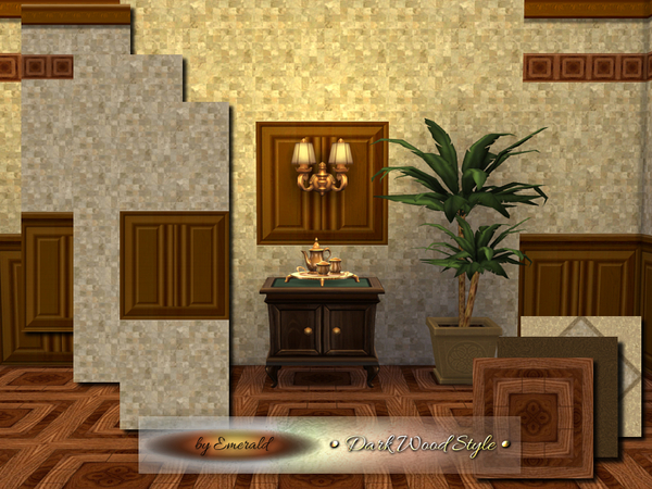  The Sims Resource: Dark Wood Style by emerald