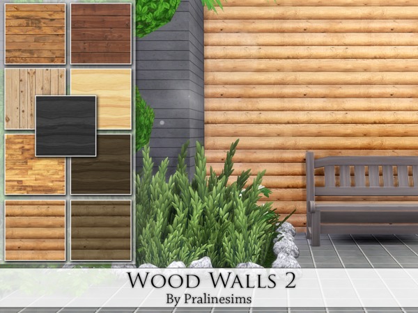 The Sims Resource: Wood Walls 2 by PralineSims