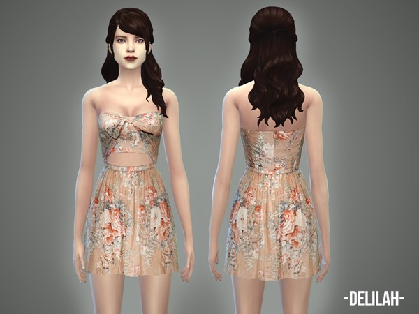  The Sims Resource: Delilah   dress by April