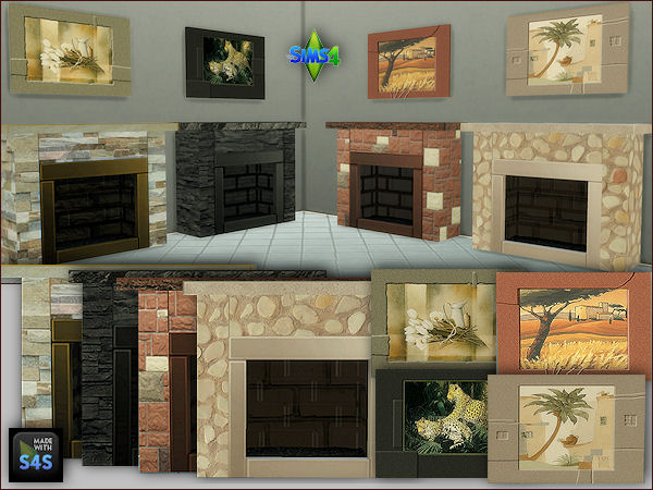  Arte Della Vita: 2 sets with 2 fireplaces and 2 sets with matching paintings