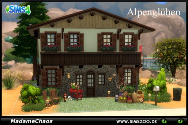  Blackys Sims 4 Zoo: Glowing Alps house by MadameChaos