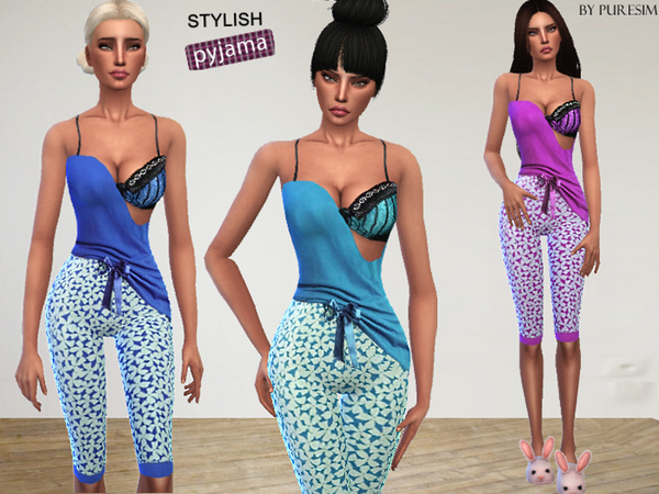  The Sims Resource: Stylish Pyjama by PureSim