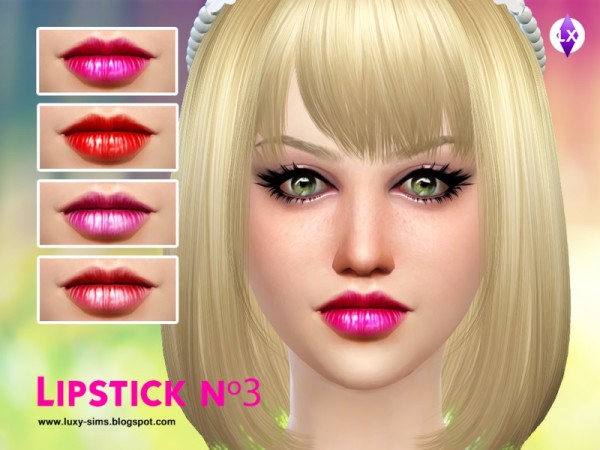  The Sims Resource: Lipstick N3 by LuxySims3
