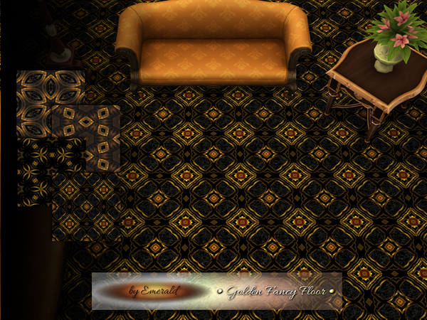  The Sims Resource: Golden Fancy Floor by Emerald
