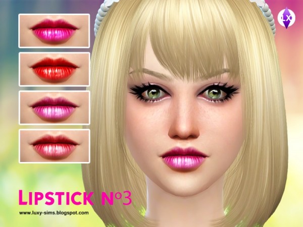  The Sims Resource: Lipstick N3 by LuxySims3