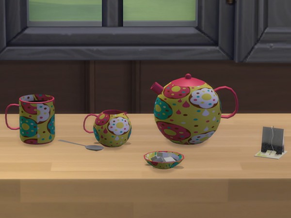 Sims Fans: Tea set includes 6 pieces by Kresten22 • Sims 4 Downloads
