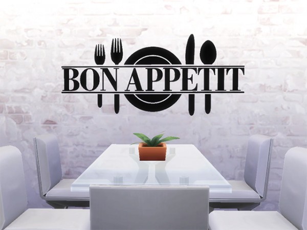  Sims Fans: Bon Appetit Wall Sticker by Melinda