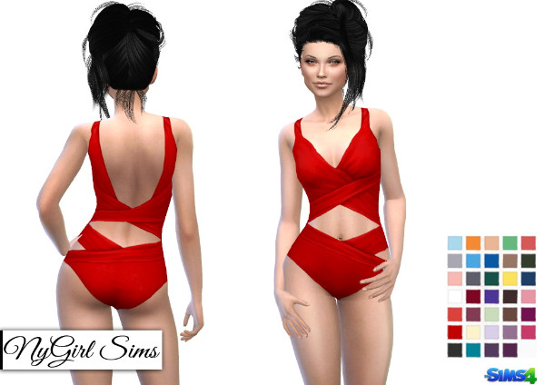  NY Girl Sims: Twist Cutout Swimsuit
