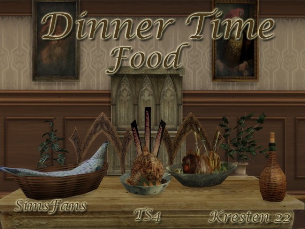  Sims Fans: Dinner time food by Kresten22
